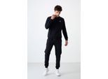 Herren Baumwoll-Polyester Fleece Sweatshirt- und Hosen-Set