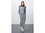 Fleece-Trainingsanzug-Set mit Farbblockierung