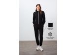 Oversized Zip-Kragen Sweatshirt und Hosen Set