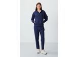 Damen Kapuzen-Zip Sweatshirt und Hose Set