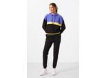 Farbblockiertes Kapuzen-Sweatshirt- und Hosen-Set