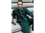 Oversized Sweatshirt und Hose mit Reißverschlusskragen Set