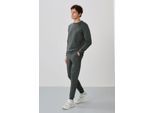 Heren Katoen-Polyester Fleece Sweatshirt en Broek Set