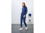 Oversized Sweatshirt mit Reißverschlusskragen und Hose Set