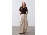 Vrouwen Hoge Taille Wijde Pijpen Crêpe Broek