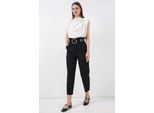 Enkelhoge Rechte Broek met Strik