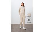 Oversized Sweatshirt mit Reißverschlusskragen und Hose Set