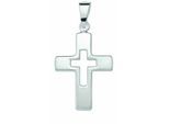 Kettenanhänger ADELIA´S "Kreuzanhänger 925 Silber", silber, Schmuckanhänger, Damen, Silber 925 (Sterlingsilber), Kettenanhänger, Silberanhänger Kreuz