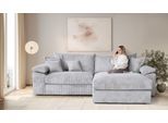 Ecksofa OTTO HOME "Soft&Cosy XXL L-Form, B: 303 cm - OTTO. Verlässliche Qualität.", grau, B:303cm T:187cm, 100% Polyester, Sofas, Ecksofa, Mega-Sofa, Cord oder Chenille-Struktur, mit Federkern & 4 Zierkissen, Topseller