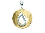 Kettenanhänger ADELIA´S "Anhänger aus 925 Silber vergoldet", gold, Schmuckanhänger, Damen, Silber 925 (Sterlingsilber), Kettenanhänger, mit Zirkonia