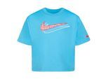 Nike Meisjes Icon Gingham Boxy T-Shirt (Baltic Blauw)