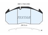 TEXTAR Bremsbelagsatz, Scheibenbremse 2911303 für MAN