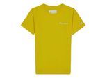Champion T-shirt met logo op de borst en ronde hals voor kinderen (Geel)
