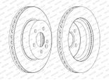 FERODO Bremsscheibe ddf1036c 303mm 26mm für Mercedes