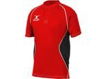 Gilbert Kinder/Kids Contrast Paneel Regular Raglan Shirt (Rood/zwart)