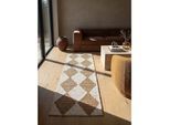 Läufer Rauten Beige 60 x 230 cm - BAIN Kadima Design