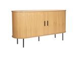 Xora Sideboard, Schwarz, Eiche, Holzwerkstoff, 2 Fächer, 140x76x40 cm, Typenauswahl, stehend, Wohnzimmer, Kommoden & Sideboards, Sideboards