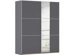Kleiderschrank OTTO HOME "Mehrzweckschrank Aktenschrank Möbel Mietswohnung TOPSELLER ASTANA", graumetallic, B:175cm H:210cm T:59cm, Holzwerkstoff, Schränke, Kleiderschrank, mit 3 Spiegelelementen, Metallgriffleisten alufarbig MADE IN GERMANY