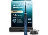 Elektrische Zahnbürste PHILIPS SONICARE "DiamondClean 9000 Special Edition HX9911", schwarz (aquamarine, schwarz), ElektrozahnbürstenB:15,3cm H:25,4cm T:9,8cm, Elektrische Zahnbürste, mit integriertem Drucksensor, 4 Putzprogramme und 3 Intensitätsstufen, B:15,3cm H:25,4cm T:9,8cm