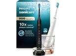 Elektrische Zahnbürste PHILIPS SONICARE "DiamondClean 9000 HX9914", rosa (roségoldfarben, schwarz), ElektrozahnbürstenB:17,4cm H:25,2cm T:11,1cm, Kunststoff, Elektrische Zahnbürste, DiamondClean Premium Schallzahnbürste, Doppelpack inkl. Ladeglas, B:17,4cm H:25,2cm T:11,1cm