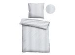Bettwäsche "0070731", grau, B/L: 135cm x 200cm, 1 Stk., 1 Stk., Jersey, B/L: 80cm x 80cm, 2 Stk., Jersey, Obermaterial: 100% Baumwolle, CASTELL - MARKENBETTWÄSCHE, Bettwäsche, Bettwäsche, bügelfrei, 100 % Baumwolle, pflegeleicht, ganzjährig, Reißverschluss