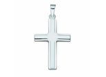 Kreuzkette ADELIA´S "Halskette - Kreuzkette mit Kreuz Anhänger aus 925 Silber", silber, Halsketten, Damen, Silber 925 (Sterlingsilber), Kreuzkette, Schmuckset mit bis 45 cm stufenlos verstellbarer 925 Silber Halskette