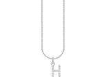Kette mit Anhänger THOMAS SABO "Buchstabe" Gr. 45, bunt (silberfarben, weiß), Halsketten, Damen, 45, H, Silber 925 (recycelt), mit Zirkonia (synth.)