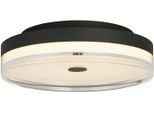 SEARCHLIGHT Deckenleuchte "Cyprus LED Flush", schwarz (schwarz, weiß und klar), 1, Ø 40cm H: 11,5cm, 1 Stk., Leuchten, Deckenleuchte