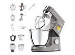 KENWOOD Küchenmaschine "Titanium Chef Patissier XL KWL90.594SI", silber (silberfarben), B:20cm H:39,5cm T:38,5cm, Küchenmaschinen, Wärmefunktion, zusätzliche 5 l Schüssel, inkl. umfangreiches Zubehör, Küchenmaschine