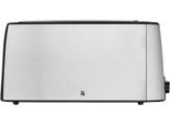 WMF Toaster "Bueno Pro, Doppel-Langschlitz-Toaster, XXL Toast, Brötchenaufsatz", silber (edelstahlfarben), B:39cm H:19,5cm T:18,4cm, Toaster, 6 Bräunungsstufen, Brotzentrierung, Krümelschublade, Cromargan Gehäuse, Toaster