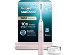 Elektrische Zahnbürste PHILIPS SONICARE "DiamondClean 9000 Special Edition HX9911", rosa (rosa, weiß), ElektrozahnbürstenB:15,3cm H:25,4cm T:9,8cm, Elektrische Zahnbürste, mit integriertem Drucksensor, 4 Putzprogramme und 3 Intensitätsstufen, B:15,3cm H:25,4cm T:9,8cm, Topseller