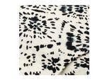 Plissee-Blusenstoff "Ornamente", creme/schwarz