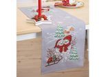 Stickläufer "Schneemann-Paar"