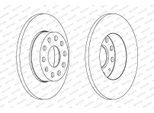 FERODO Bremsscheibe ddf1276c 256mm 12mm für VAG VW