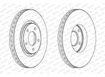 FERODO Bremsscheibe ddf1372c 302mm 28mm für Chrysler DODGE