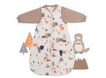 Babyschlafsack SCHLUMMERSACK "Schlafsack ohne Füßen 1.0 Tog", Baby, Gr. L: 56cm, beige (bergtiere), Obermaterial: 100% Baumwolle CO., Schlafsäcke