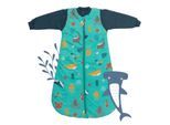 Babyschlafsack SCHLUMMERSACK "Schlafsack ohne Füßen 1.0 Tog", Baby, Gr. L: 70cm, blau (meerestiere), Obermaterial: 100% Baumwolle CO., Schlafsäcke