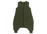 Babyschlafsack SCHLUMMERSACK "Schlafsack mit Füßen 2.5 Tog" Gr. 80, grün (olive), Schlafsäcke, Baby, L: 80cm, Obermaterial: 100% Baumwolle CO., L:80cm