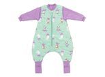 Babyschlafsack SCHLUMMERSACK "Schlafsack mit Füßen 1.0 Tog", Baby, Gr. L: 70cm, grün (ballerina), Obermaterial: 100% Baumwolle CO., Schlafsäcke