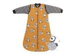 Babyschlafsack SCHLUMMERSACK "Schlafsack ohne Füßen 1.0 Tog", Baby, Gr. L: 80cm, gelb (panda), Obermaterial: 100% Baumwolle CO., Schlafsäcke