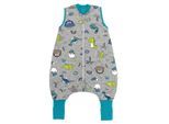 Babyschlafsack SCHLUMMERSACK "Schlafsack mit Füßen 1.0 Tog" Gr. 60, grau (dinosaurier), Schlafsäcke, Baby, L: 60cm, Obermaterial: 100% Baumwolle CO., L:60cm