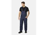 Arbeitslatzhose HERO BY JOHN MEDOOX "EDMONTON Basic Workwear Arbeits-Cargo-Latzhose", Herren, Gr. 58, Länge 32, blau (marine), Sweatware, 65% Polyester, 35% Baumwolle, gerade lang, Hosen, Arbeits-Cargo-Latzhose Funktionsqualitätfür Herren