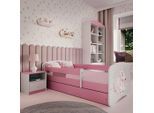Mid.you , Weiß, Pink , Holz , Birke , Sperrholz,Schichtholz , H2 , 1-Zonen , links montierbar, rechts montierbar , 80x160 cm , nicht verstellbar ,