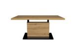 Mid.you , Schwarz, Eiche Artisan , Metall, Holzwerkstoff , rechteckig , 55-69x70x120 cm , DIN EN ISO 9001 , höhenverstellbar ,