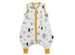 Babyschlafsack SCHLUMMERSACK "Schlafsack mit Füßen 0.5 Tog" Gr. 80, grün (waldtiere), Schlafsäcke, Baby, L: 80cm, Obermaterial: 50% Baumwolle CO(Bio). 50% Viskose CV., Babyschlafsack, L:80cm