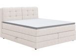 Boxspringbett COTTA "Fort II, in verschiedenen Breiten erhältlich - auch als Familienbett", beige, B:181cm L:215cm, 100% POLYESTER (PES), Komplettbetten, Boxspringbett, inkl. Bettkasten und Topper