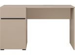 Schreibtisch OTTO HOME "Cross, Breite 130 cm, praktischer Computertisch", congo, congo, congo, B:130cm H:75cm T:50cm, Tische, Schreibtisch, Bürotisch mit 1 Schublade und Tür, Tischplatte mit Kabeldurchführung
