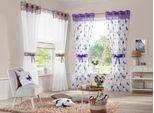 Gardine OTTO HOME "Villars" Gr. 5, grau, B:140cm H:265cm, Voile, Polyester, Gardinen, Gardine, Vorhang, Fertiggardine, inkl. 2 Raffhalter, transparent, 2-er Set