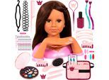 Frisier- & Schminkkopf BAYER "Charlene Super Model Magic Nails", braun, Frisierköpfe, KinderH:27cm, Kunststoff, Frisier- & Schminkkopf, H:27cm
