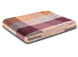 Plaid BIEDERLACK "Shades mit hochwertigen Fransen", rot, B:130cm L:170cm, Baumwolle, Kaschmir, Polyacryl, Wolle, Wohndecken, Plaid, filigrane Strukturoptik